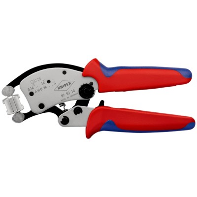 Knipex Automatic Crimp Tool for Wire Ferrules 200mm Length, Chrome Vanadium Steel Oil-Hardened 97 53 18