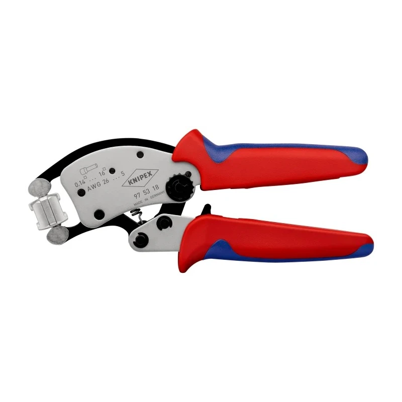 Knipex Automatic Crimp Tool for Wire Ferrules 200mm Length, Chrome Vanadium Steel Oil-Hardened 97 53 18