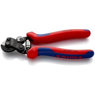 Knipex Wire Rope Cutter Cable Cutter 160mm Maximum Cutting Capacity 6mm Multi-Component Grip 95 62 160