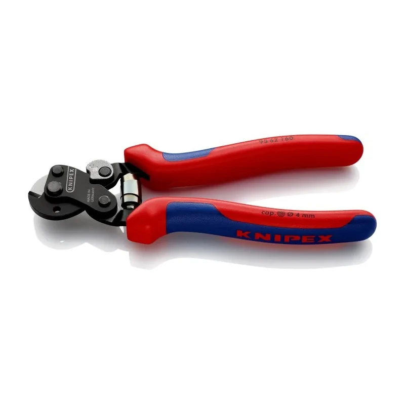 Knipex Wire Rope Cutter Cable Cutter 160mm Maximum Cutting Capacity 6mm Multi-Component Grip 95 62 160