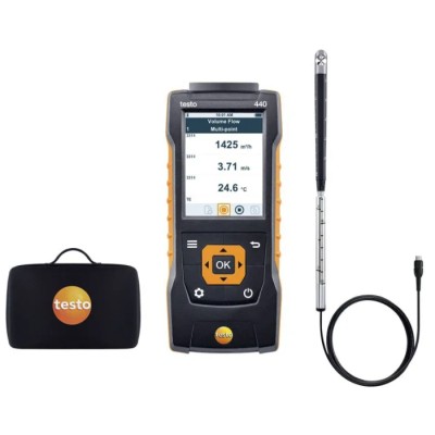 Testo 16 mm Vane Kit Tc, NTC, Vane Anemometer Measures Air Velocity Volume Flow 50 m/s 0563 4401
