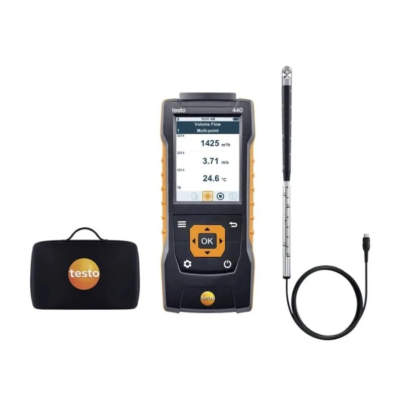 Testo 16 mm Vane Kit Tc, NTC, Vane Anemometer Measures Air Velocity Volume Flow 50 m/s 0563 4401