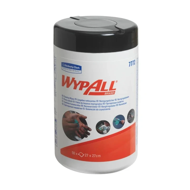 WYPALL Wet Cleaning Wipes Refill, Dispenser Box of 50, 270 x 270 mm Green 7772