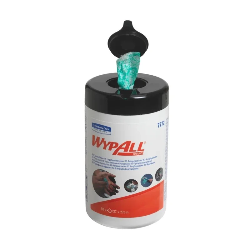 WYPALL Wet Cleaning Wipes Refill, Dispenser Box of 50, 270 x 270 mm Green 7772