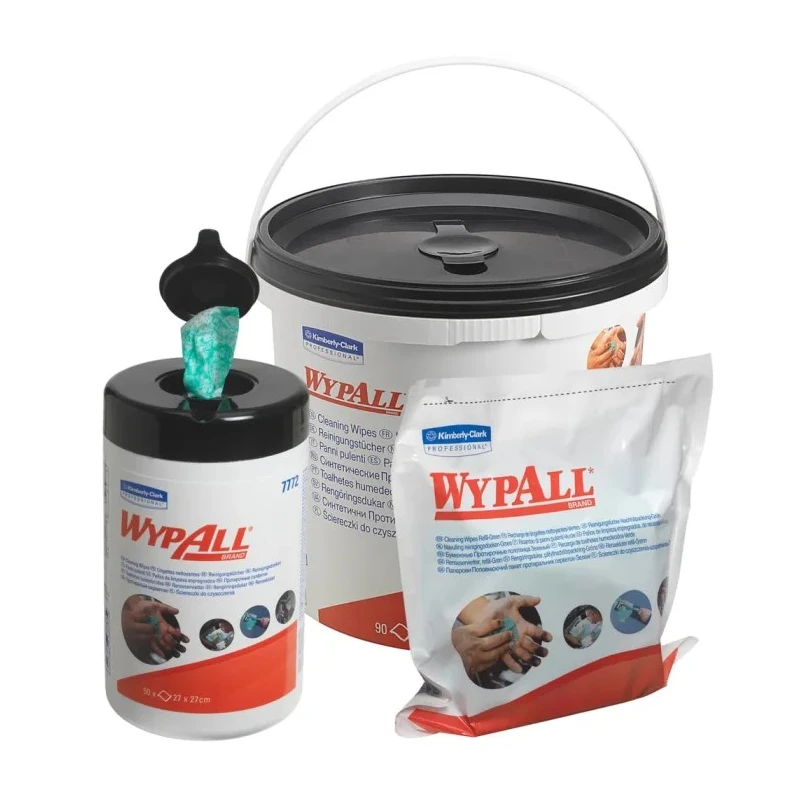 WYPALL Wet Cleaning Wipes Refill, Dispenser Box of 50, 270 x 270 mm Green 7772