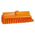 Vikan Hard Bristle Scrubbing Brush Orange, 41 mm Bristle Length, Polyester Bristle Material 70477