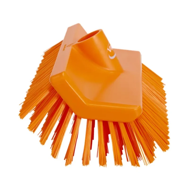 Vikan Hard Bristle Scrubbing Brush Orange, 41 mm Bristle Length, Polyester Bristle Material 70477