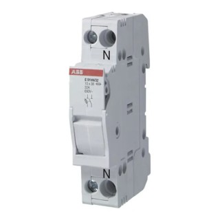 ABB 1-Pole DIN Rail Isolator Switch, IP40/IP20 Rated, 125A Current, 9.5W Switching Power, Grey 2CSM277572R1801 E 91/125