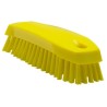 Vikan Hard Bristle Yellow Hand Scrubbing Brush, 20mm Bristle Length, Polyester Bristle Material, Model 35876