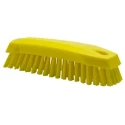 Vikan Hard Bristle Yellow Hand Scrubbing Brush, 20mm Bristle Length, Polyester Bristle Material, Model 35876