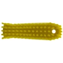 Vikan Hard Bristle Yellow Hand Scrubbing Brush, 20mm Bristle Length, Polyester Bristle Material, Model 35876