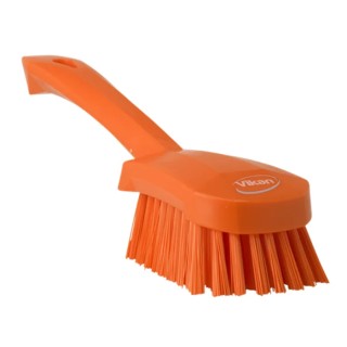 Vikan Hard Bristle Orange Scrubbing Brush, 36 mm Bristle Length, Polyester Bristle Material 41927