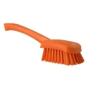Vikan Hard Bristle Orange Scrubbing Brush, 36 mm Bristle Length, Polyester Bristle Material 41927