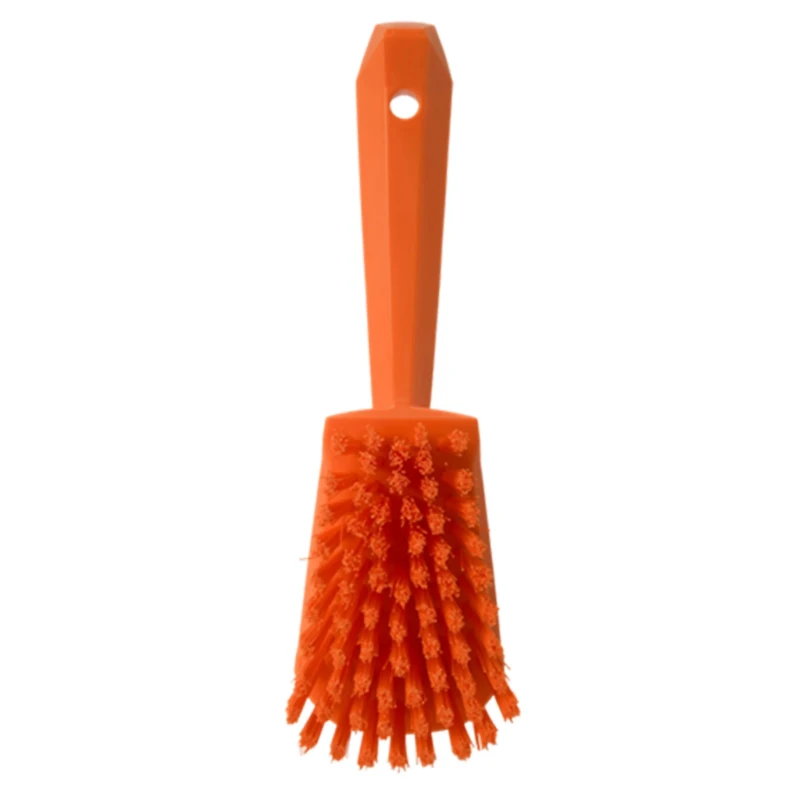 Vikan Hard Bristle Orange Scrubbing Brush, 36 mm Bristle Length, Polyester Bristle Material 41927