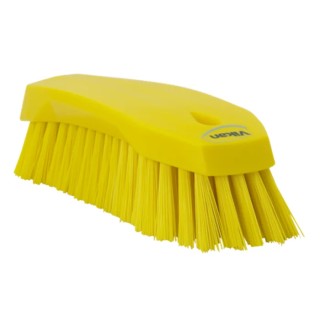 Vikan Hard Bristle Yellow Hand Scrubbing Brush 36mm Bristle Length Polyester Bristle Material 38906