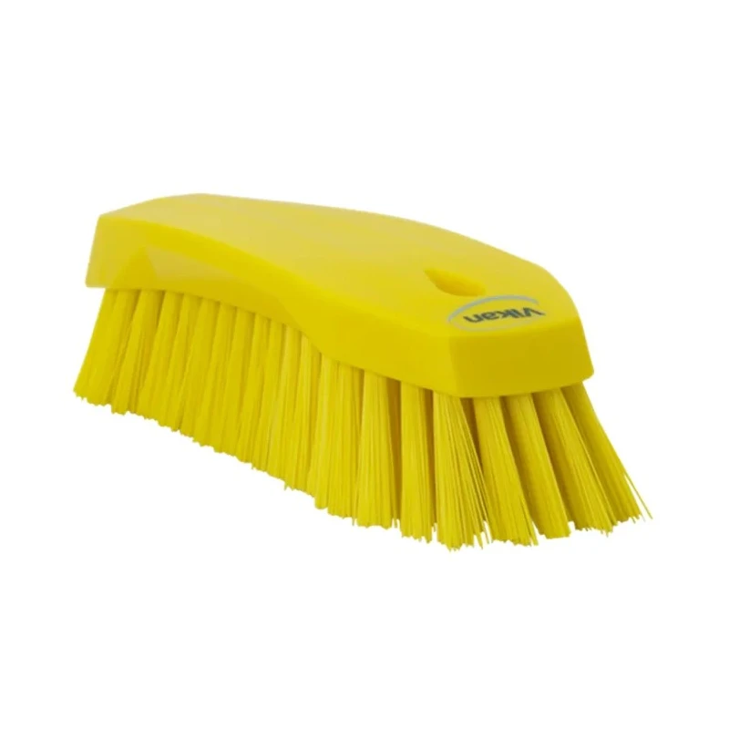 Vikan Hard Bristle Yellow Hand Scrubbing Brush 36mm Bristle Length Polyester Bristle Material 38906