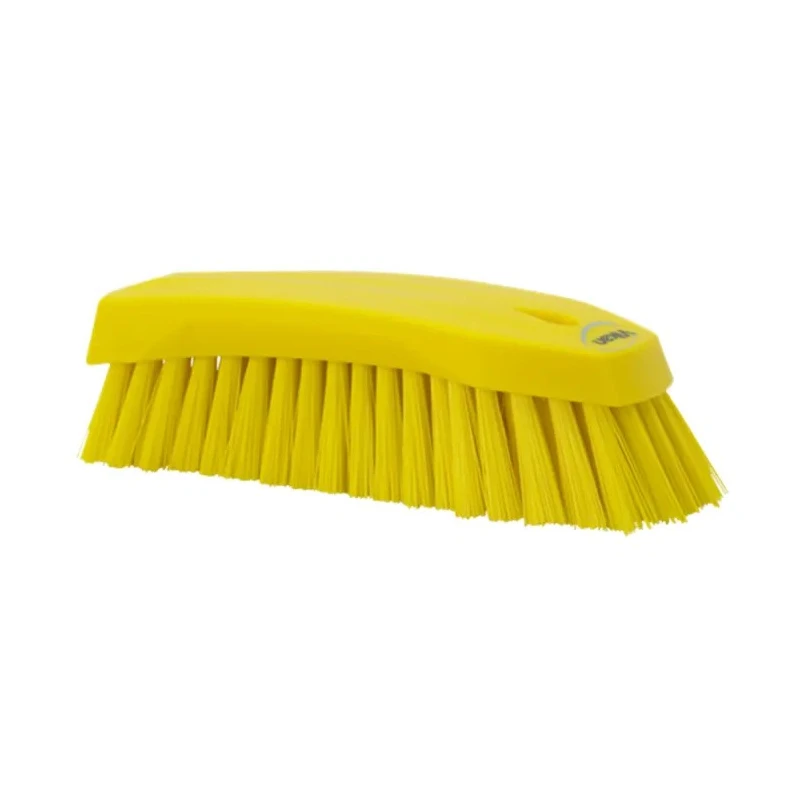Vikan Hard Bristle Yellow Hand Scrubbing Brush 36mm Bristle Length Polyester Bristle Material 38906