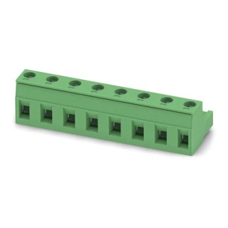 Phoenix Contact GMSTB 2.5/8-ST-7.62 Series Pluggable Terminal Block, 8-Contact, 7.62 mm Pitch, 1 Row, Screw 1767067