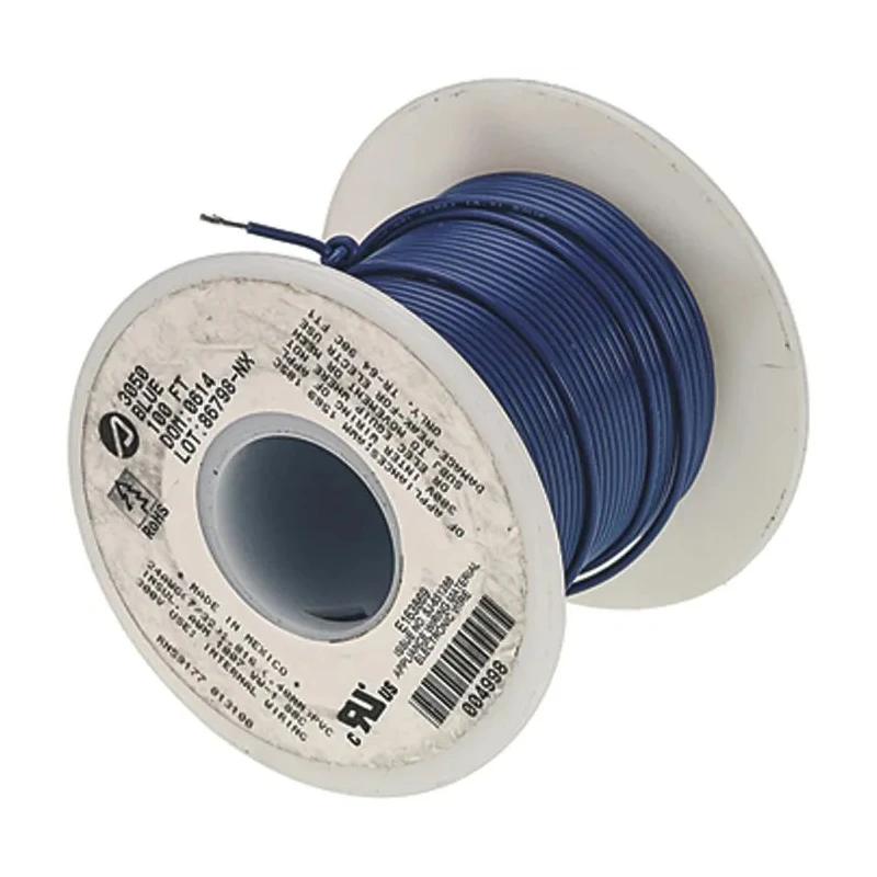 Alpha Wire Harsh Environment Hookup Wire PVC Series Blue, 7 x 0.20 mm, Tinned Copper Conductor, 30 m, 105°C Max, 3050 BL005