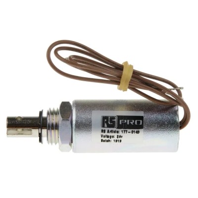 RS PRO Pull Action Tubular Linear Solenoid 39.3 mm Length 24V 70W 10mm Stroke 177-0143