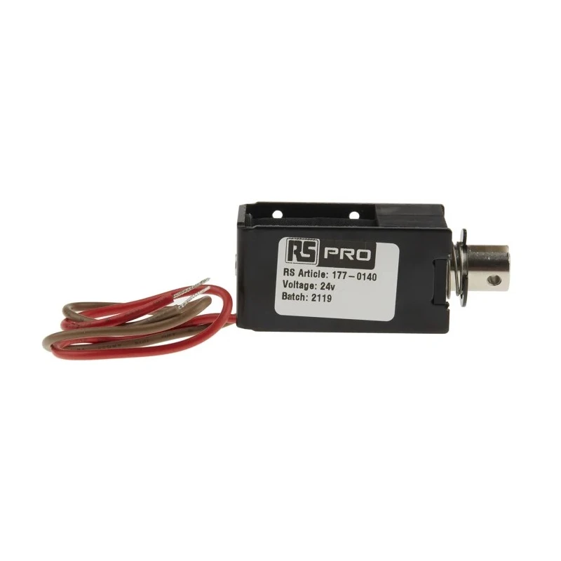 RS PRO Linear Solenoid Pull Type Actuator 24V 80W Maximum Stroke 12mm 177-0140