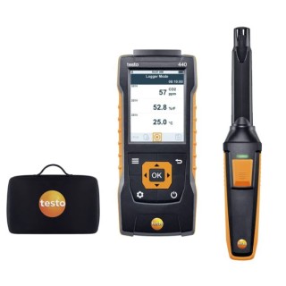 Testo Air Quality Monitor Bluetooth CO₂ Kit 1370°C Max Temperature, 50°C Operating Max, 100%RH Max Humidity 0563 4405