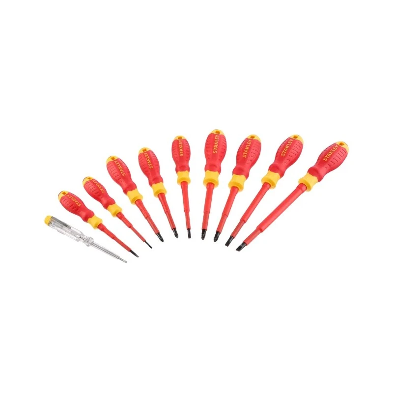 Stanley Insulated Phillips, Pozidriv, Slotted Screwdriver Set 10-Piece STHT60032-0
