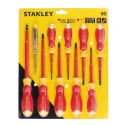 Stanley Insulated Phillips, Pozidriv, Slotted Screwdriver Set 10-Piece STHT60032-0