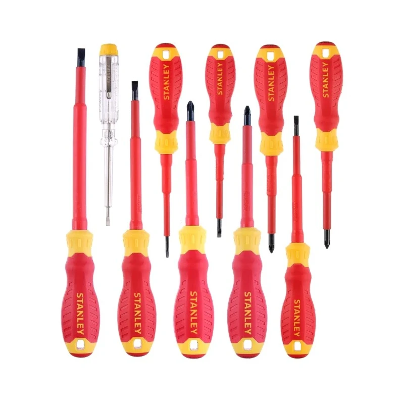Stanley Insulated Phillips, Pozidriv, Slotted Screwdriver Set 10-Piece STHT60032-0
