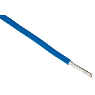 Alpha Wire Hookup Wire TEFLON Series Blue 18 AWG Silver Plated Copper, 19x0.25 mm Strands, 30 m Length 5857 BL005