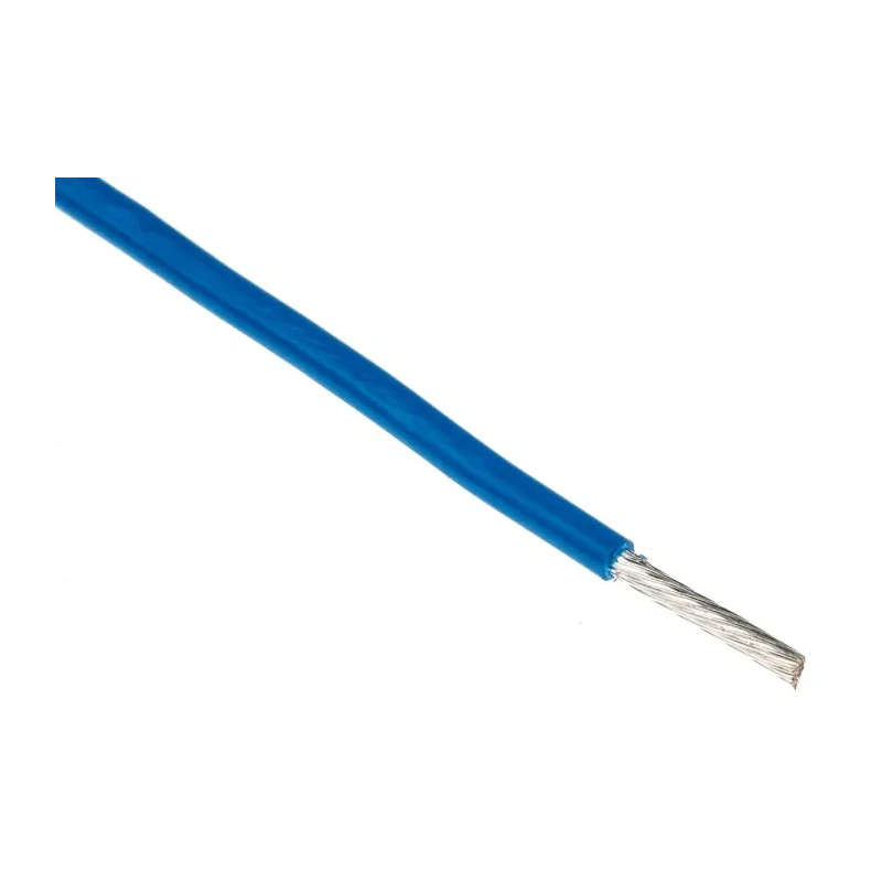 Alpha Wire Hookup Wire TEFLON Series Blue 18 AWG Silver Plated Copper, 19x0.25 mm Strands, 30 m Length 5857 BL005