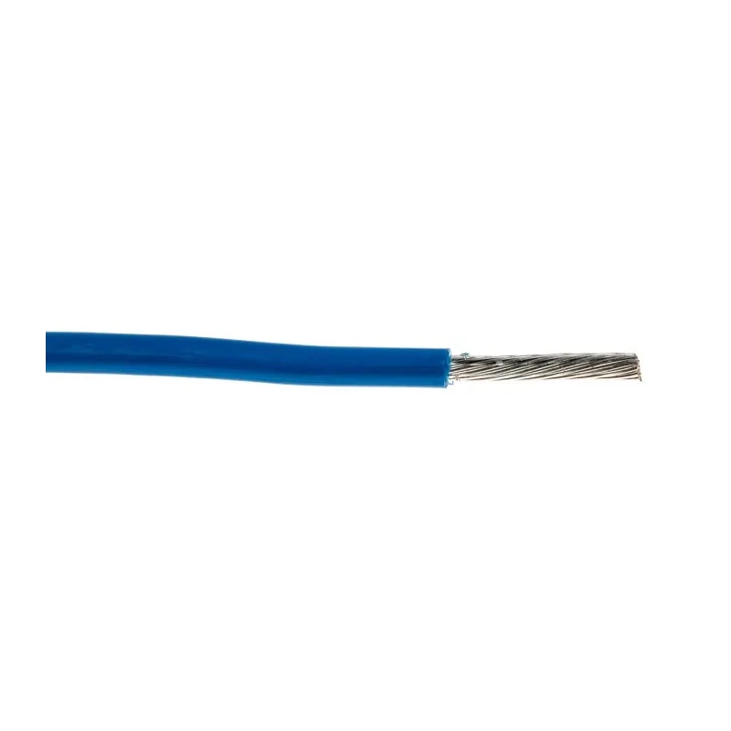 Alpha Wire Hookup Wire TEFLON Series Blue 18 AWG Silver Plated Copper, 19x0.25 mm Strands, 30 m Length 5857 BL005