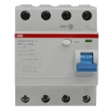 ABB F200 Series Residual Current Circuit Breaker, 40A, 4-Pole, 30 mA, Type A, 1 kA 2CSF204401R1400 F204 A-40/0,03 AP-R