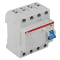 ABB F200 Series Residual Current Circuit Breaker, 40A, 4-Pole, 30 mA, Type A, 1 kA 2CSF204401R1400 F204 A-40/0,03 AP-R