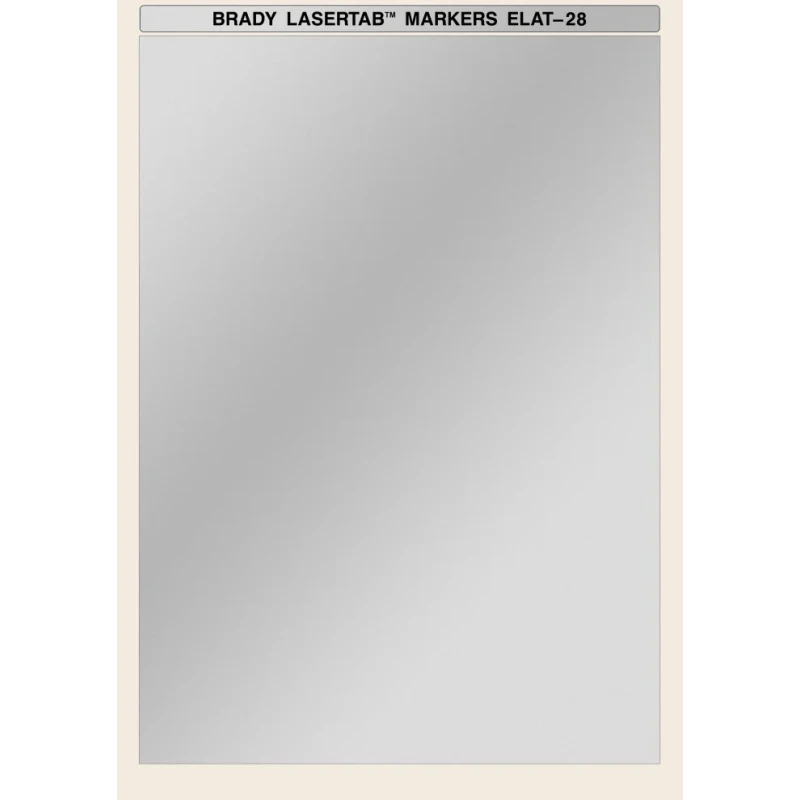 Brady Silver Label Sheet Laser Printing Labels A4 Sheet 297mm x 210mm Pack of 10 ELAT-28-773-10SH