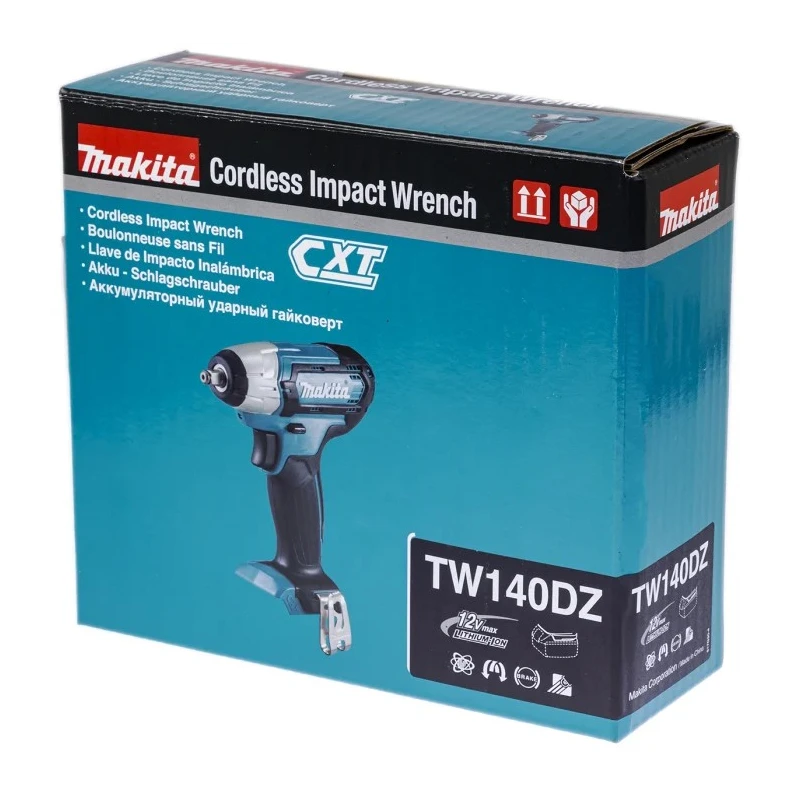 Makita Cordless Body Only Impact Wrench 12V, Brushed Motor, 140Nm Torque, 2600rpm Speed TW140DZ