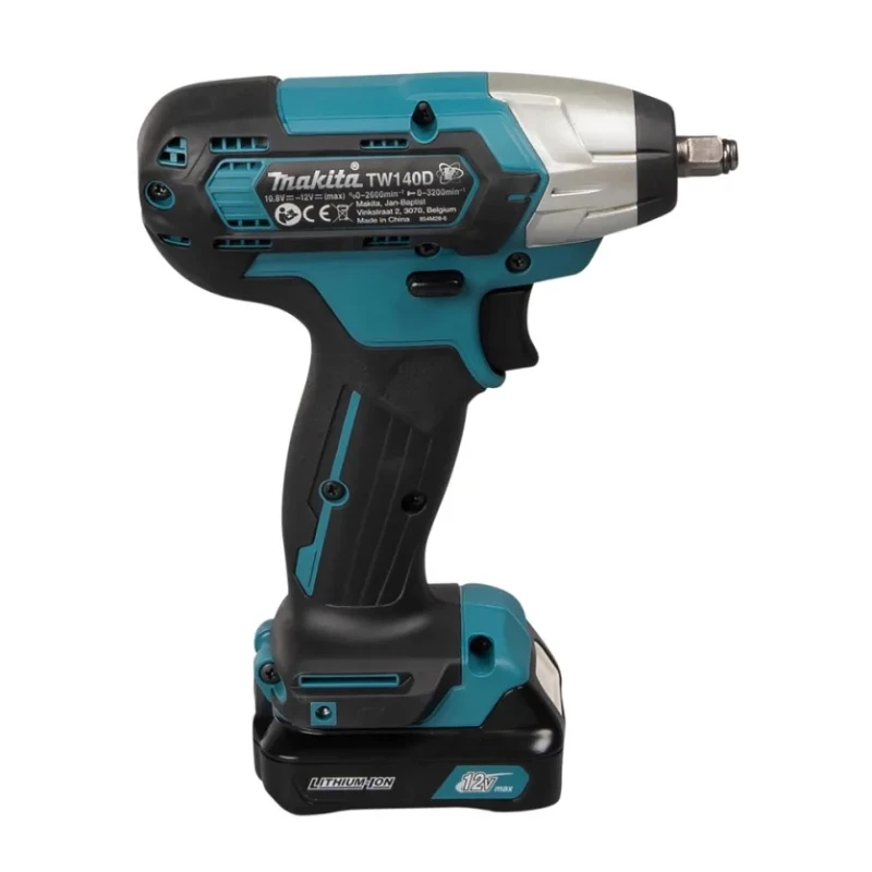 Makita Cordless Body Only Impact Wrench 12V, Brushed Motor, 140Nm Torque, 2600rpm Speed TW140DZ
