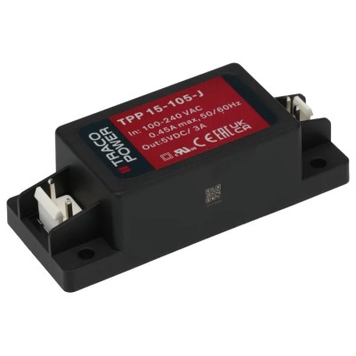TRACOPOWER Switching Power Supply 5V DC 15W Screw Mount Medical Approved TPP 15-105-J