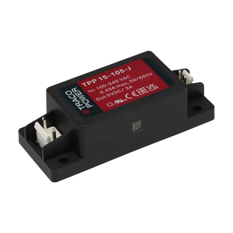 TRACOPOWER Switching Power Supply 5V DC 15W Screw Mount Medical Approved TPP 15-105-J