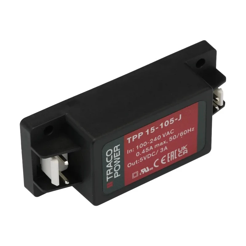 TRACOPOWER Switching Power Supply 5V DC 15W Screw Mount Medical Approved TPP 15-105-J