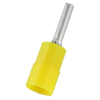 RS PRO Insulated Crimp Pin Connector 12 AWG to 10 AWG, Yellow, Nylon Insulation, 2.8 mm Pin Diameter, 14 mm Pin 178-8422