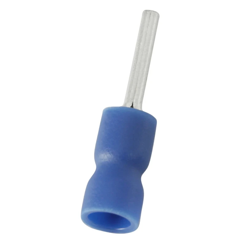 RS PRO Vinyl Insulated Crimp Pin Connector 16 AWG to 14 AWG, 1.9 mm Pin Diameter, 12 mm Pin Length, Blue 178-8428