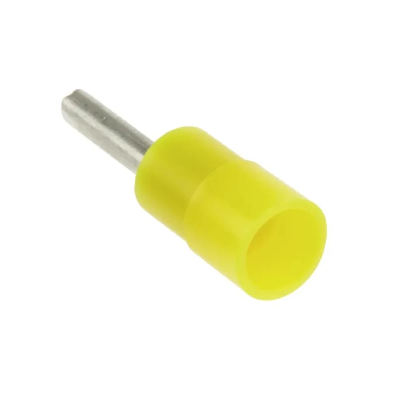 RS PRO Insulated Crimp Pin Connector 12 AWG to 10 AWG, Yellow, Nylon Insulation, 2.8 mm Pin Diameter, 14 mm Pin 178-8422