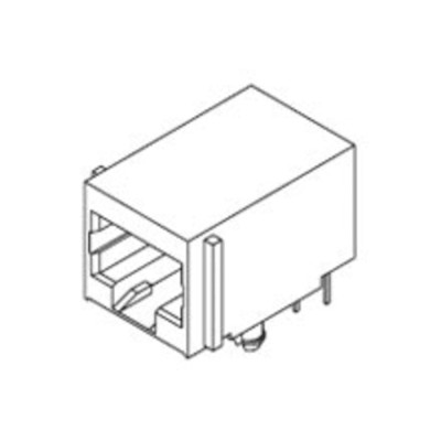Molex RJ45 Connector Female Through Hole Cat3 Cat4 Unshielded Right Angle 1 Port 8 Way 