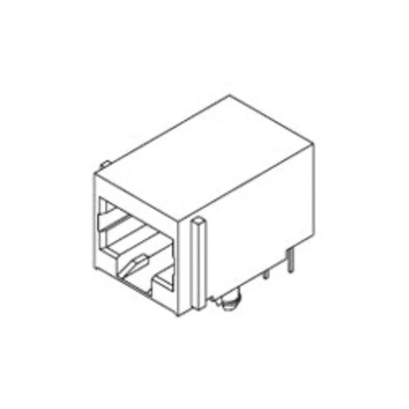Molex RJ45 Connector Female Through Hole Cat3 Cat4 Unshielded Right Angle 1 Port 8 Way 