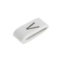 HellermannTyton Slide-On Pre-Printed Cable Marker , Black Legend "V", 6.3 mm Max Cable Diameter, 1.8 mm Min Cable HODS85
