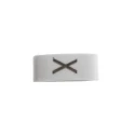 HellermannTyton Pre-Printed Slide-On Cable Marker, PVC White, Black Legend "X", Fits 1.8 mm to 6.3 mm Cable, 4.5mm HODS85