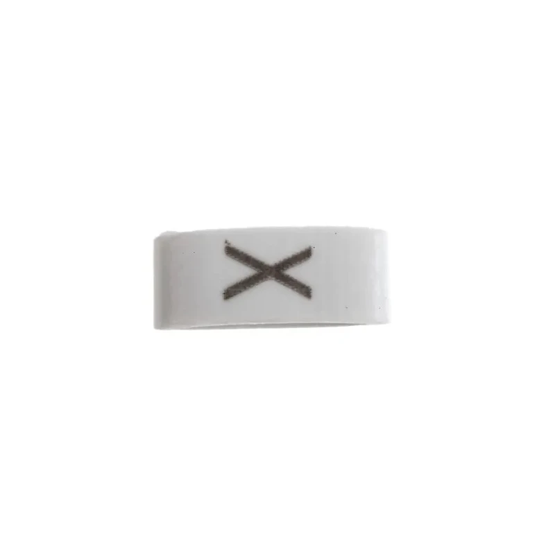 HellermannTyton Pre-Printed Slide-On Cable Marker, PVC White, Black Legend "X", Fits 1.8 mm to 6.3 mm Cable, 4.5mm HODS85