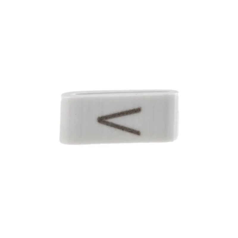 HellermannTyton Slide-On Pre-Printed Cable Marker , Black Legend "V", 6.3 mm Max Cable Diameter, 1.8 mm Min Cable HODS85