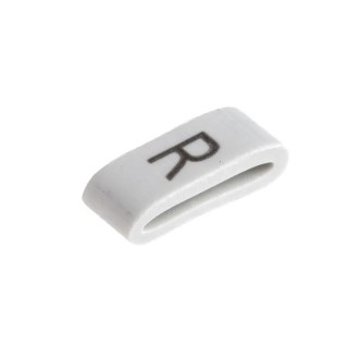 HellermannTyton Slide-On Cable Marker Black Legend "R" for 1.8 mm to 6.3 mm Cable Diameter HODS85